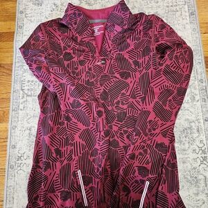 Brooks Pink and Black Patterned Women's Top
